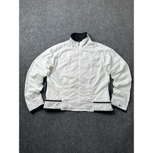 Womens Jacket Nike Full Zip White Black Lightweight, Size L